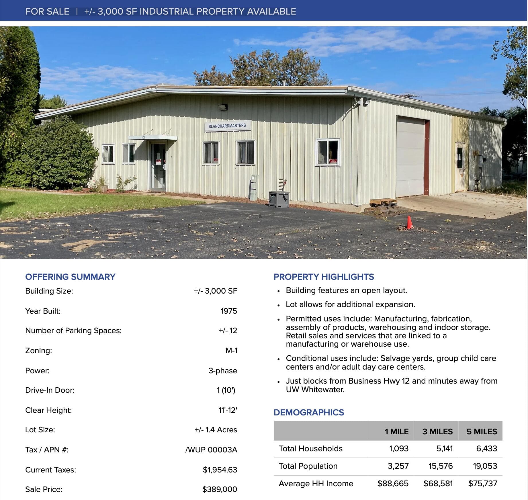 806 E Commercial Ave, Whitewater, Wisconsin, 53190