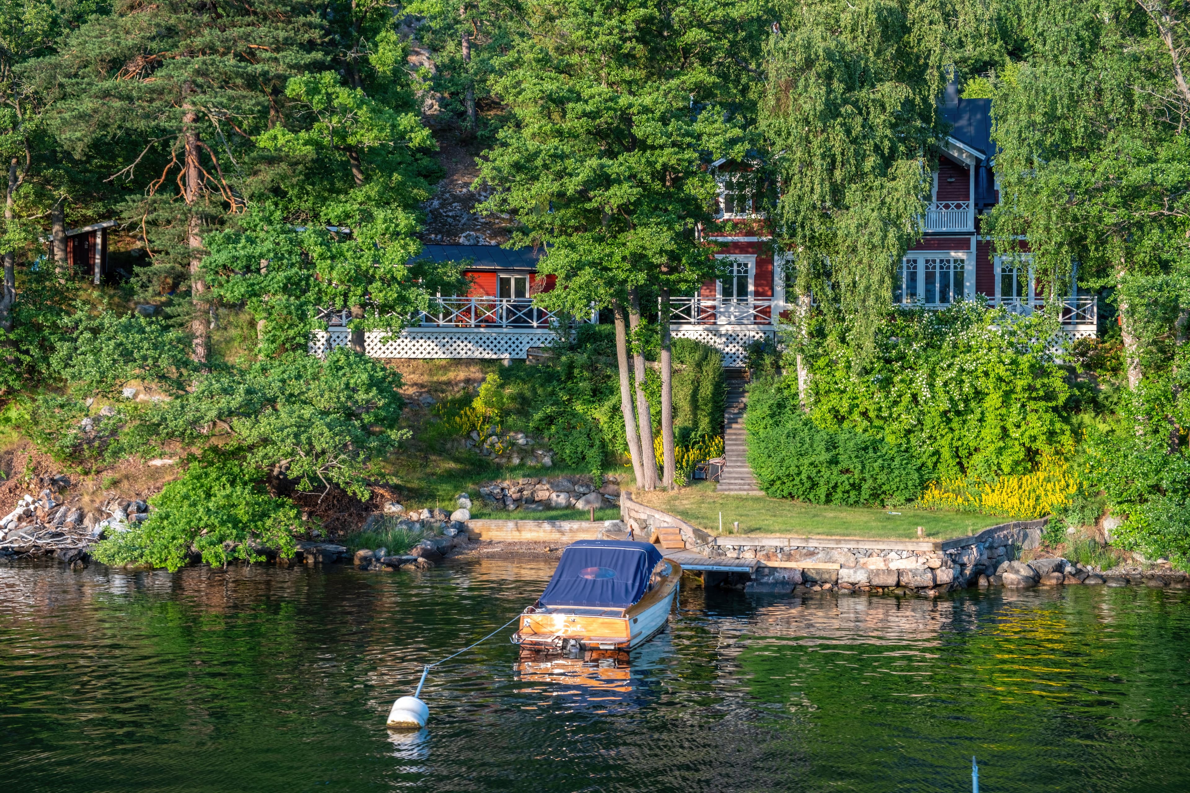 Lake Geneva Lakefront Home and Dock pictured.